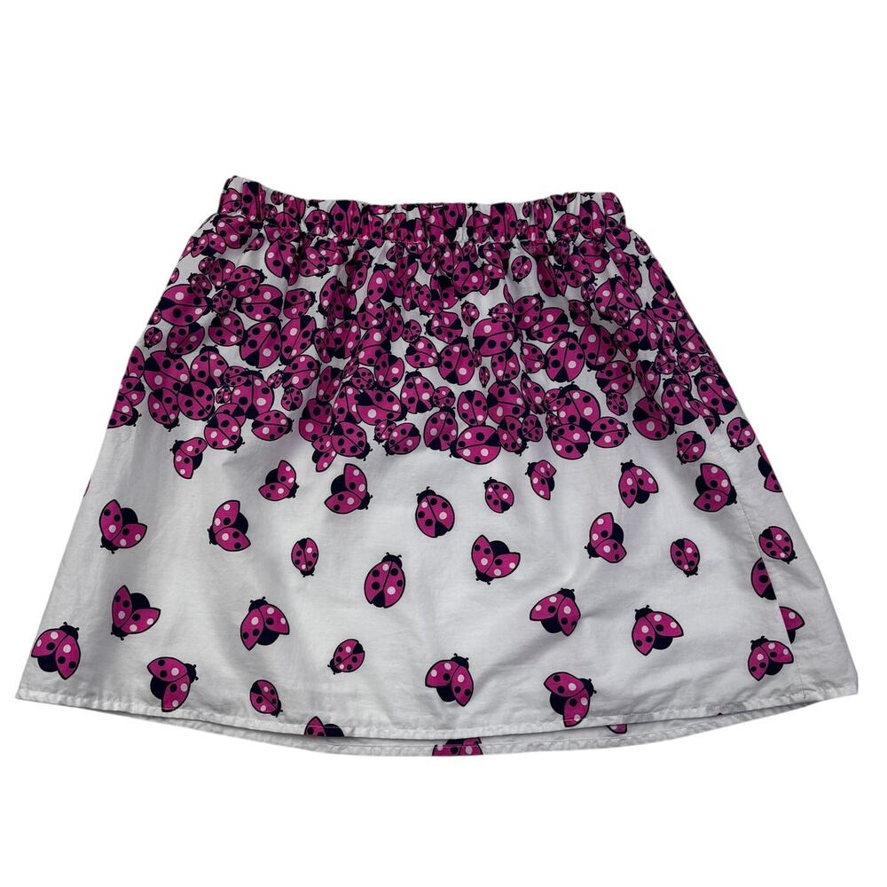 Lilly Pulitzer Ladybug Print 100% Cotton Pull-On Lightweight Skirt Women's M